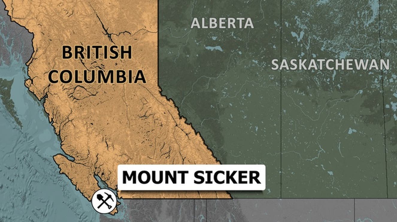 The Mount Sicker property, mapped — Lenora, Tyee, Richard III and Twin J