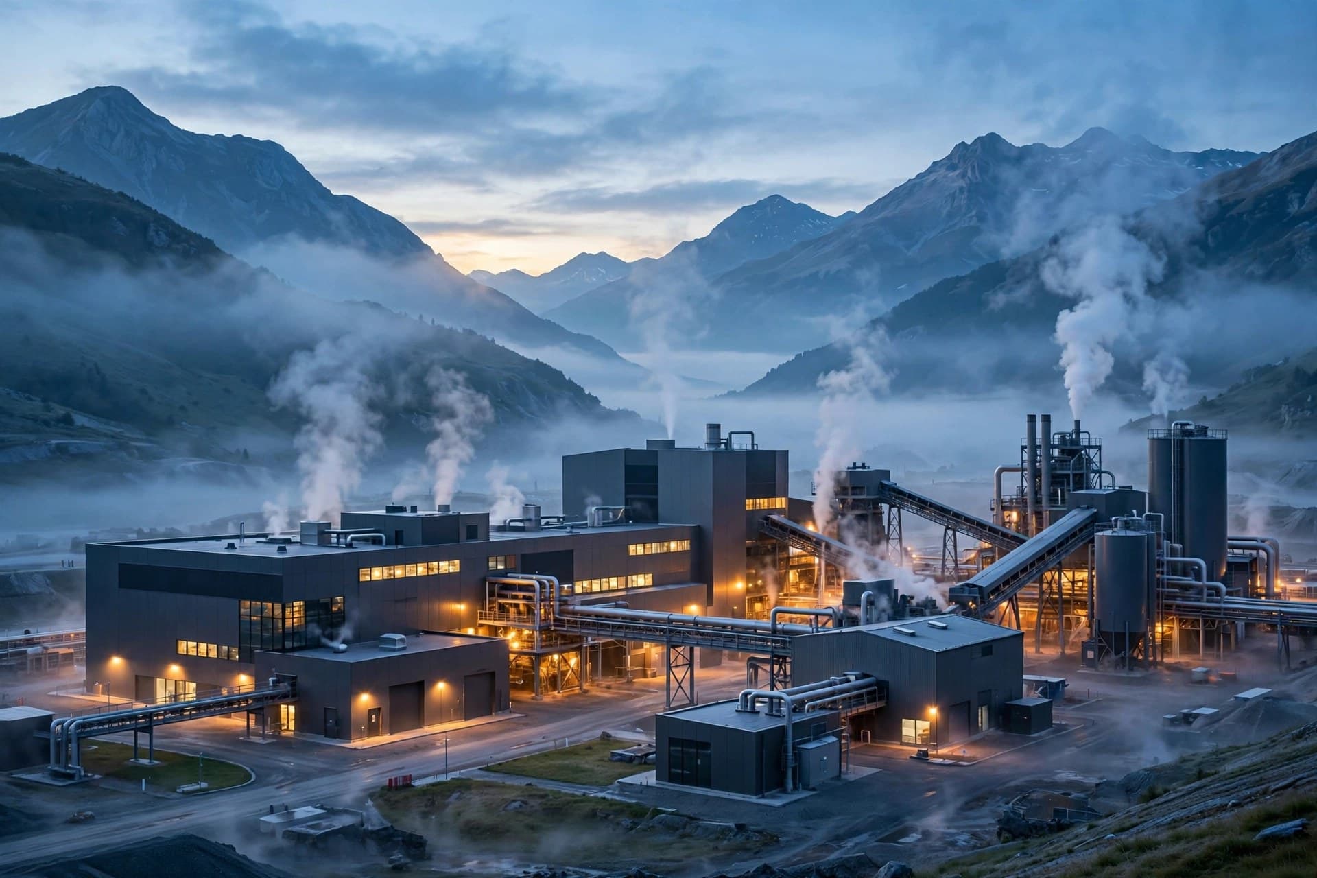 The new Bunker Hill plant at first light — the comeback, in progress