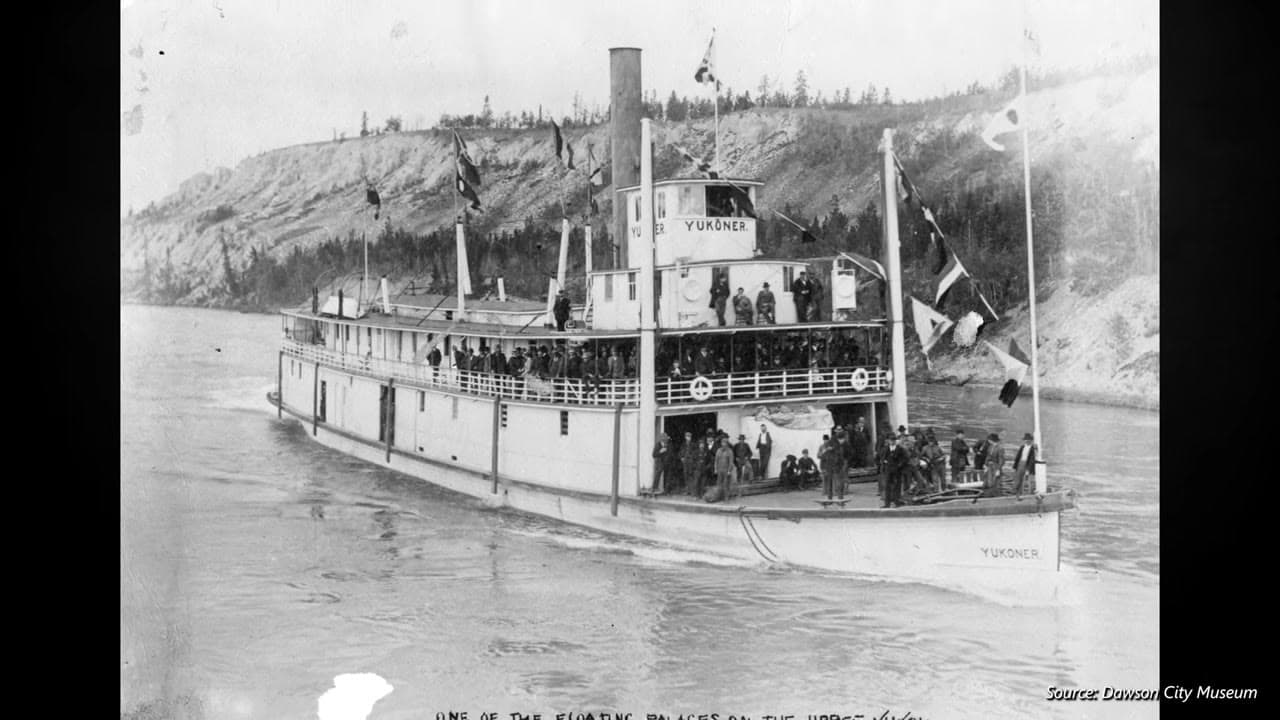 Paddle steamer Yukoner — one of the floating palaces on the Upper Yukon (Dawson City Museum)