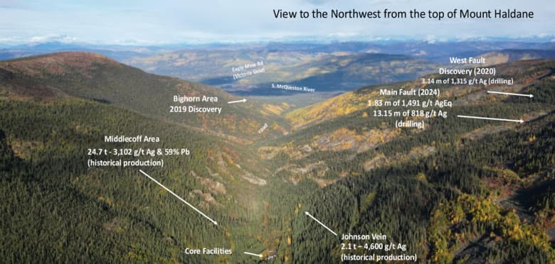 View northwest from Mount Haldane