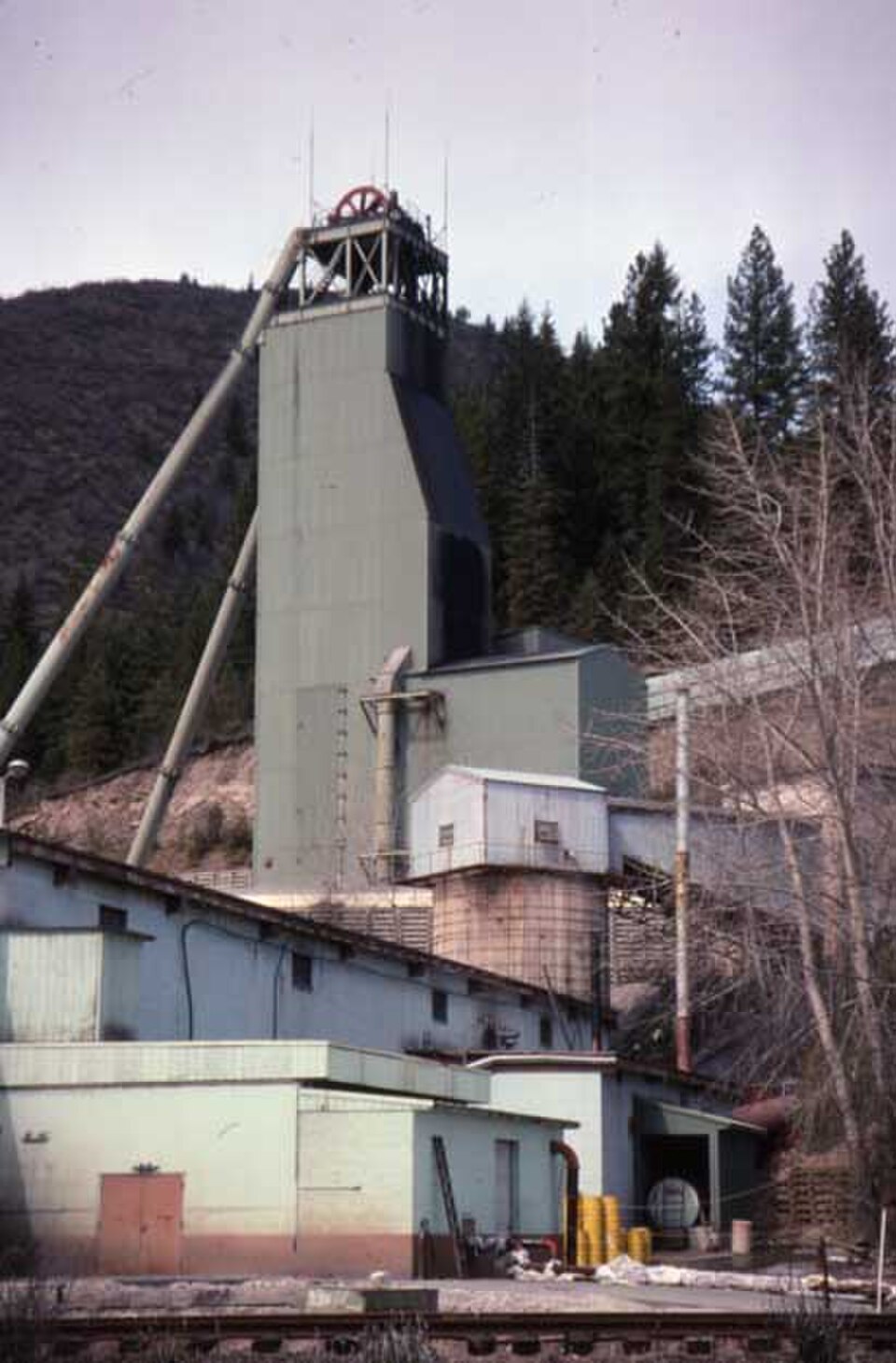 Lucky Friday mine headframe in Mullan, Idaho